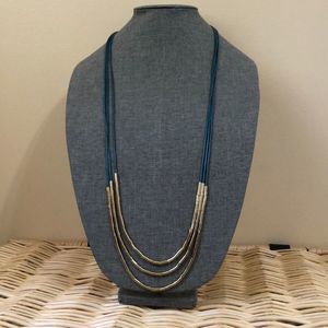A New Day Blue and Gold Necklace